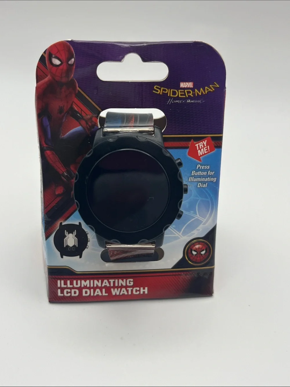 2017 Marvel Spider-Man Illuminating LCD Watch - Black